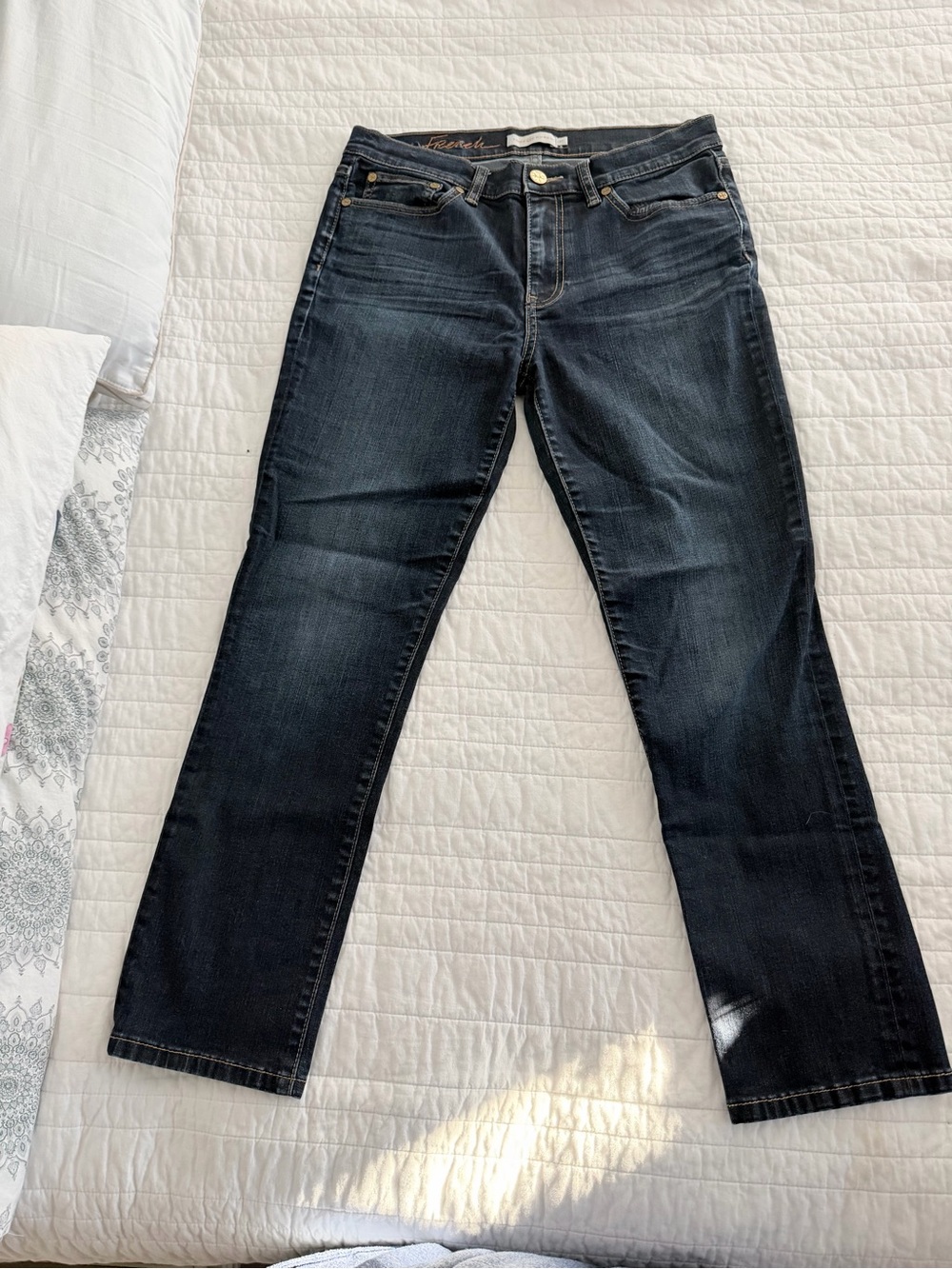 Tory Burch Pardon My French Dark Wash Denim Jeans Size 27 - Picture 11 of 11